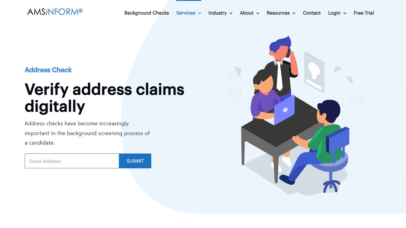 Verify Address | Background Screening Company - AMS INFORM